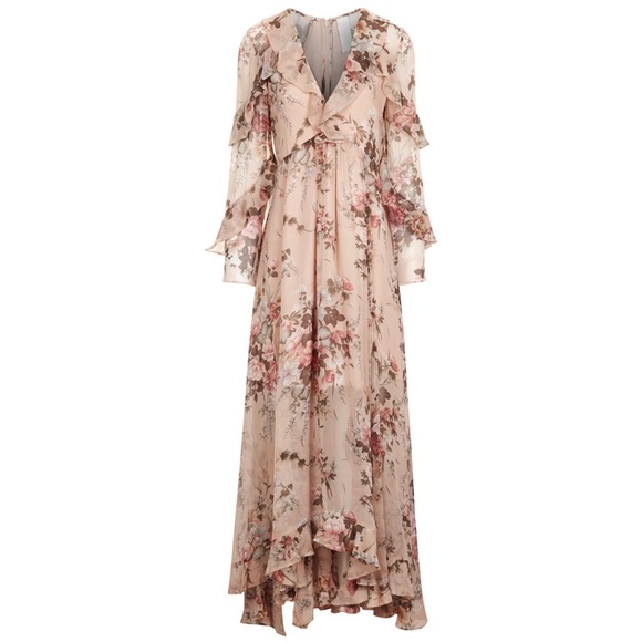 Zimmermann Dresses & Skirts - Zimmermann Aerial Ruffle Floral Silk Maxi Dress